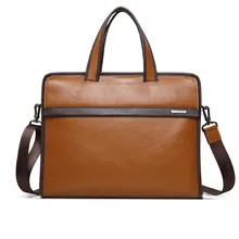 Из натуральной коровьей кожи, из кожи с лицевым покрытием Для Мужчин's Портфели Мода Большой Ёмкость деловая сумка, мужская сумка на плечо, сумка для ноутбука
