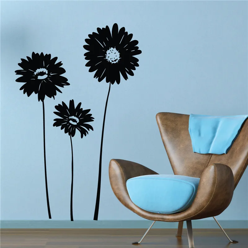 J13 Flower Wall Stickers Vinyl Art Decals Custom wall stickers