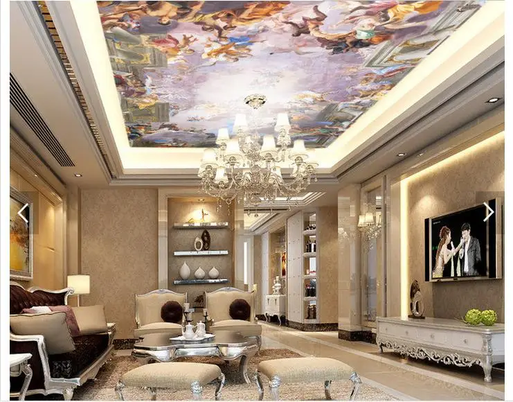 Custom 3d photo wallpaper 3d ceiling wallpaper murals