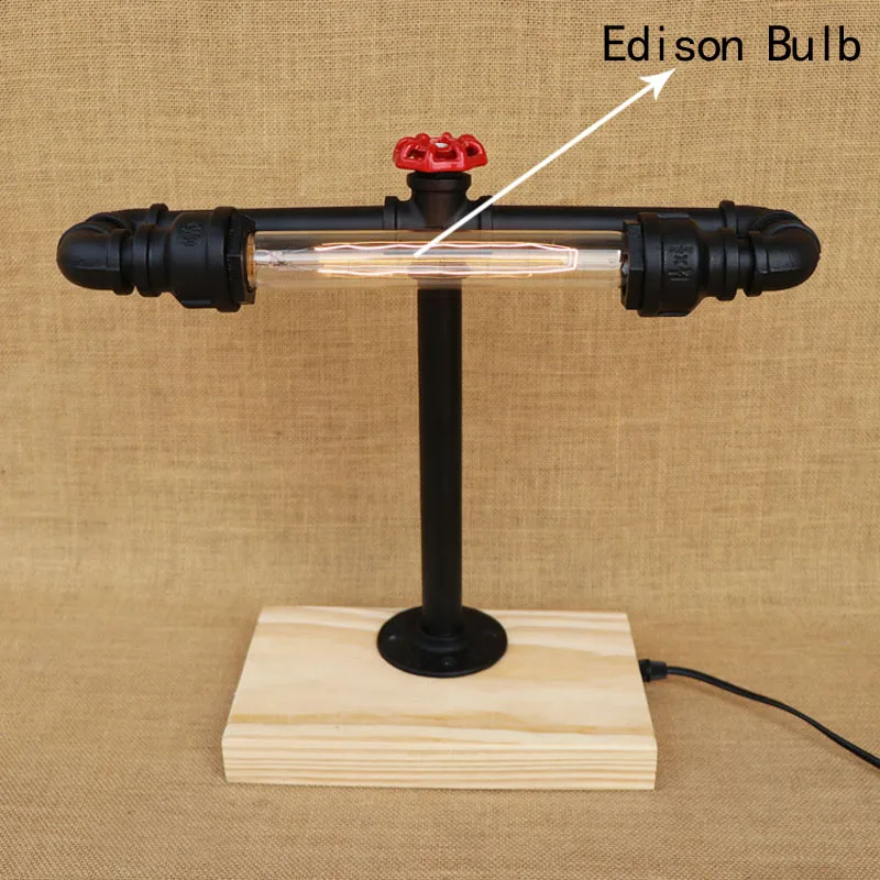 Чердак LED Флейта лампы Ретро Настольная лампа Nordic industrial деко Меса Настольная лампа для кафе-бар edison бюро свет Крытый книги по искусству