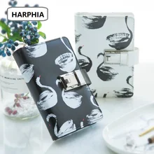 Harphia A6 PU кожаная сумочка блокнот с кодом спиральный свободный лист многоразового использования путешествия планировщик журнал записная книжка