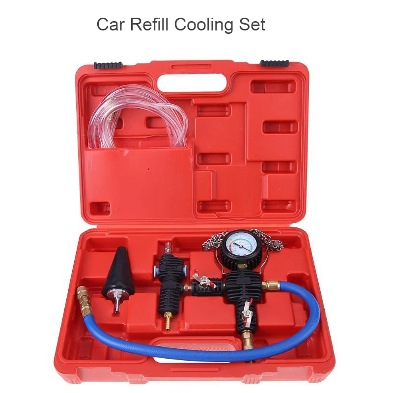 

Coolant Vacuum Purge Refill Set Universal Radiator Vacuum Pump Coolant System Purge Refill Tool Auto Car Refill Cooling Kit
