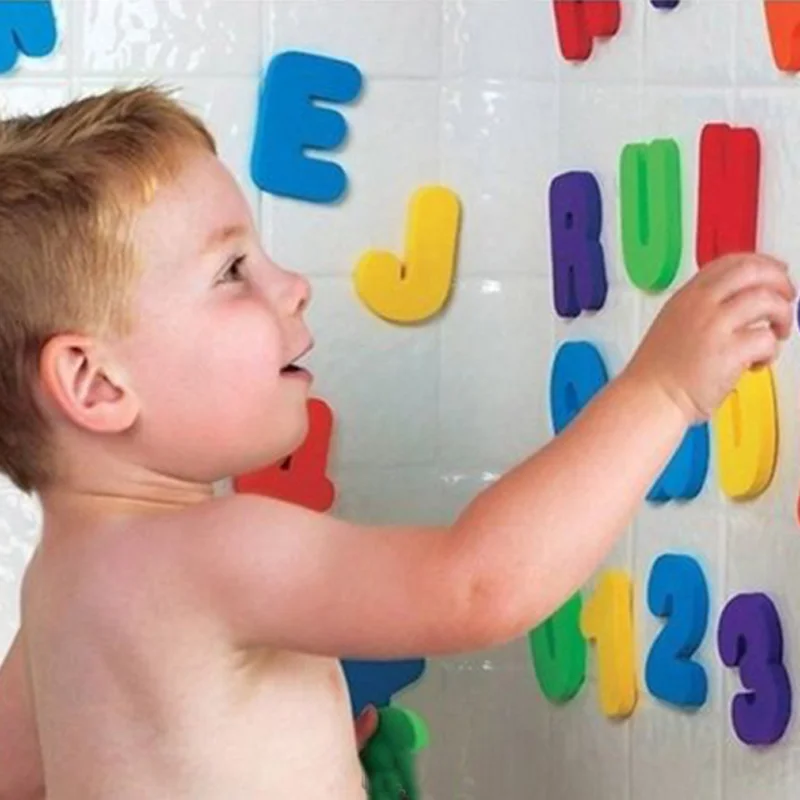 

36pcs\1 Set Kids Educational Water Play Baby Bath Toys for Bathing Newborns Children Letters Numbers Sticker for The Bathroom