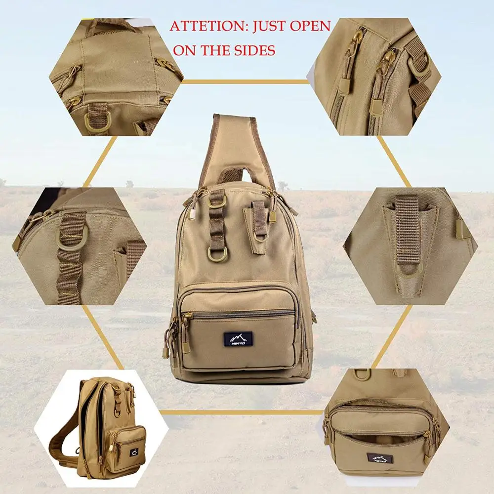 

Hetto Sling Bag for Running Hiking Driving One Shoulder Running Bag Park Waterproof Nylon Outdoor Sports Chest Bag