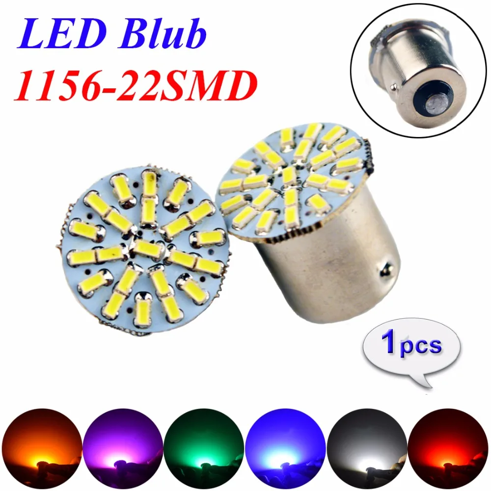 

flytop Super Bright 1156 22 LED SMD P21W BA15S Bulb Car Auto Rear Turn Signal Lights Parking Lamp Bulb DC 12V White 3014 1 Pcs