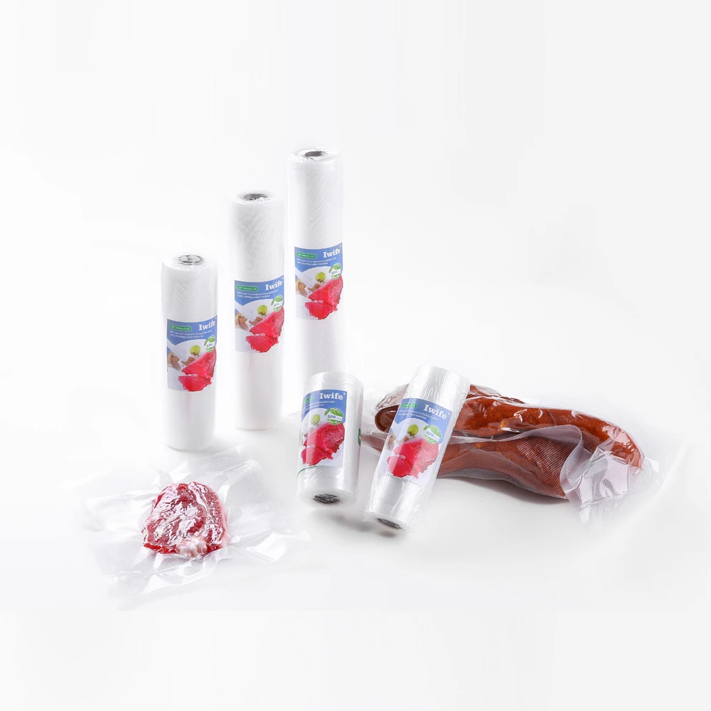 

Iwife 4 Rolls Vacum Bag For Food Storage Sealer Vacuum Packer Seal Package Sealing Machine 12 15 17 20 25 28*500cm Dropshipping