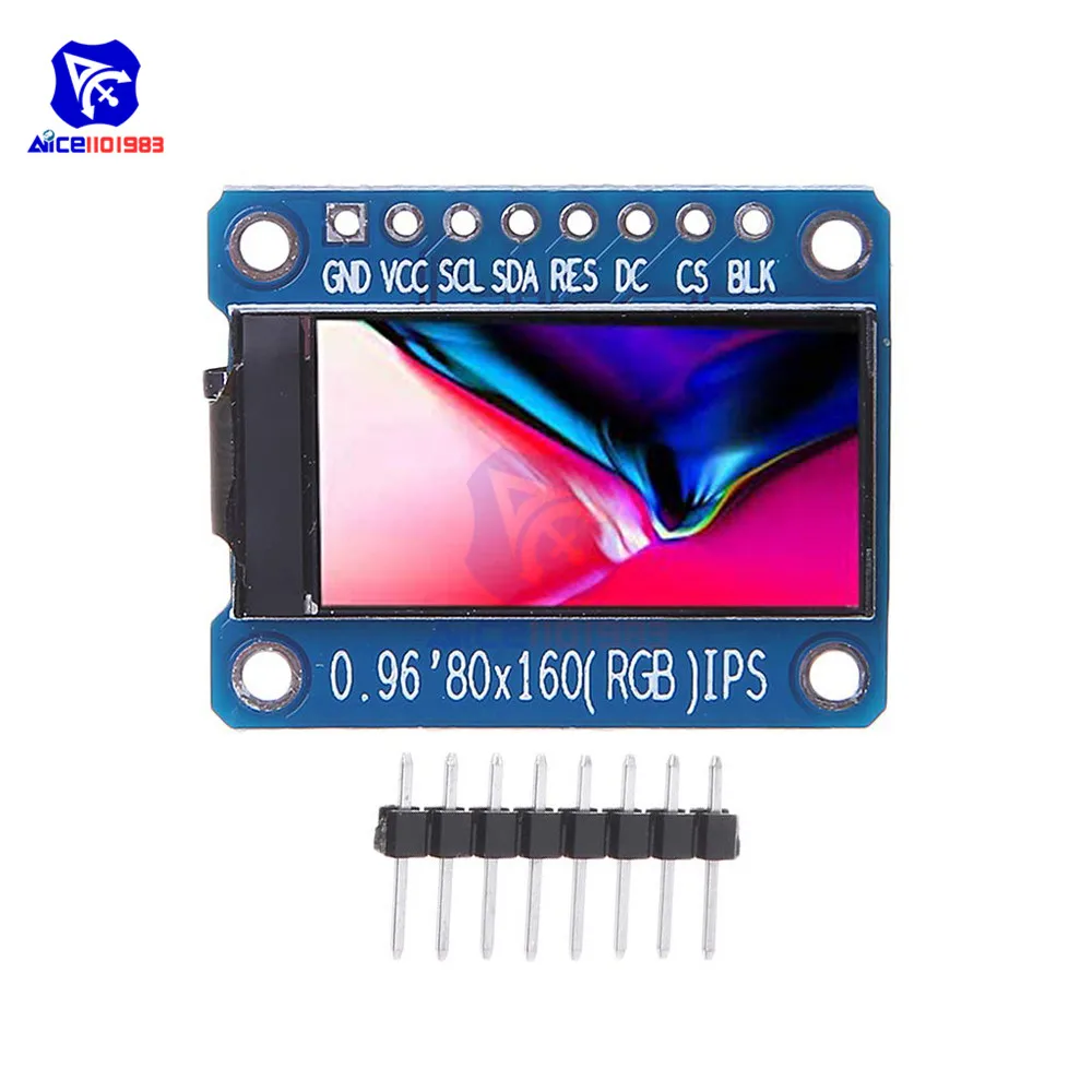 0,96 дюйма 7Pin полный Цвет 80*160 TFT ЖК-дисплей ips Экран Дисплей модуль SPI Интерфейс ST7735 IC драйвер для Arduino C51 STM32 3,3 V