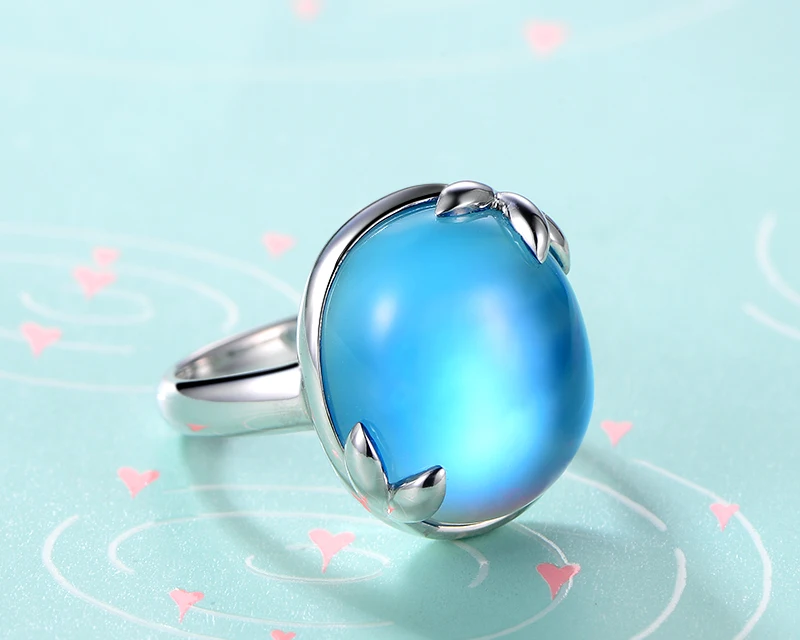 Женское кольцо с натуральным голубым топазом 5 карат|gemstone jewelry|gold naturalgift girl |