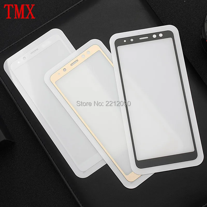 2.5D Full Glue Cover Tempered Glass Screen Protector For Samsung Galaxy A8 2018 Anti Fingerprint Film | Мобильные телефоны и
