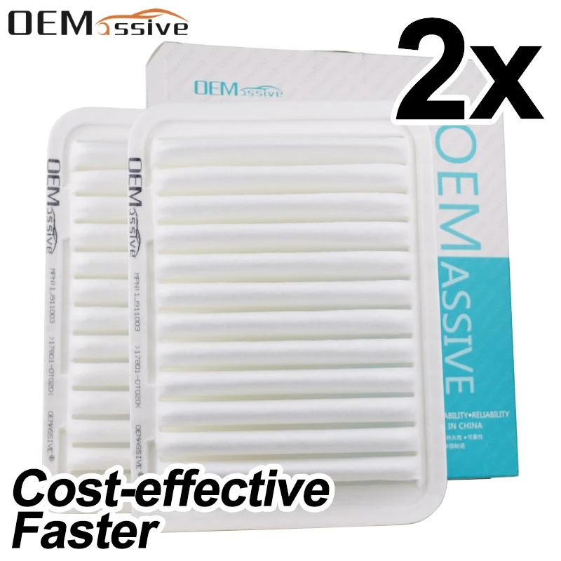 

2pcs Car Engine Air Filter For Toyota Yaris Vitz XP10 XP90 XP130 Corolla E150 E170 Auris Avensis Vios 17801-YZZ05 17801-21050