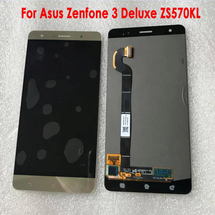 

LTPro Best Working LCD Display Touch Panel Screen Digitizer Assembly For Asus Zenfone 3 Deluxe ZS570KL Phone Sensor Parts Gold