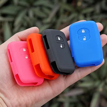 

silicone key fob case cover Shell holder for TOYOTA RAV4 Land Cruiser Camry Highlander Prado Prius Keyless Remote two 2 buttons