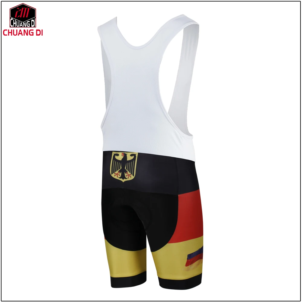 

ZM Germany National Flag Bicycle Bib Shorts Men's Cycling Shorts Outdoor Breathable MTB Bike Bib Shorts 3D Gel Padded Ride Short
