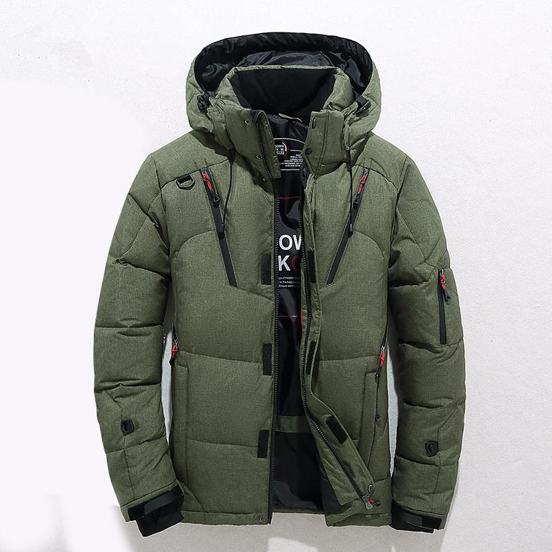 

2018 Winter Duck Down Jacket Men New Fashion Fur Collar Jacket Men Thick Warm Mens White Duck Down Coat Jaqueta Masculina M-3XL