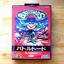 Battletoads 16 Bit MD Game Card with Retail Box for Sega MegaDrive & Genesis Video Game console system