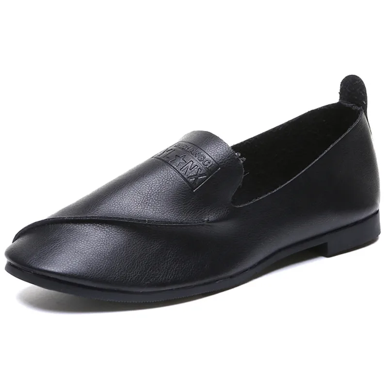 

Summer Women Shoes 2019 Fashion Women's Leather Flats Pleated Square Toe 4 Color Flats Women Flats Shoes Size 35 36 37 38 39 40