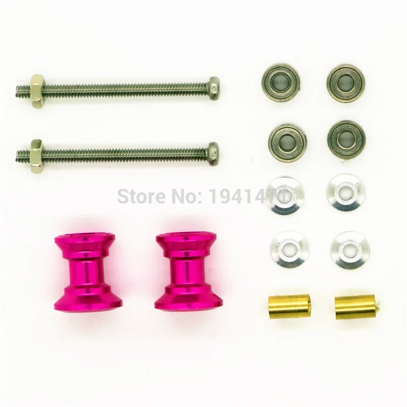

RFDTYGR Double Aluminum Rollers(9-8mm) Self-made Parts For Tamiya MINI 4WD Colored Double Aluminum Rollers(9-8mm)2Sets/lot D024