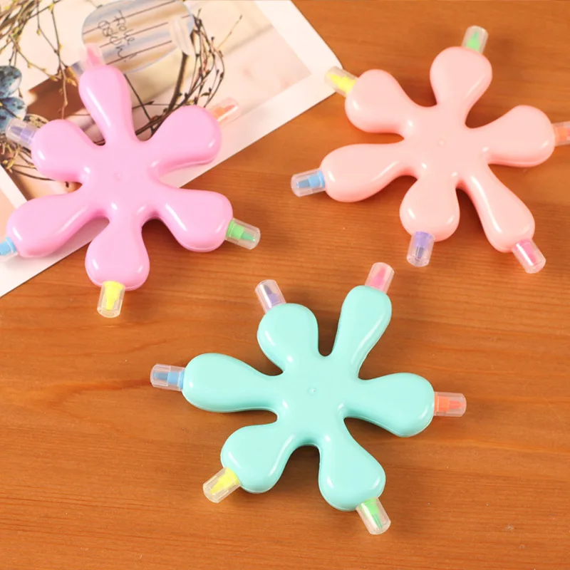 6-colours-kawaii-shape-highlighter-pen-Mini-fluo-markers-Stationery-office-School-supplies-kids-student-DIY (1)