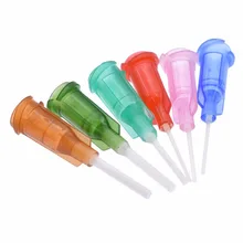 6pcs Mixed Syringe Needle Tips DIY Plastic Blunt Dispensing Syringe Flexible Tip 14-25Ga For Glue Dispenser tt 14g 27g 1000pcs bag dispensing needles blunt glue liquid dispenser dispensing needle plastic tapered tips