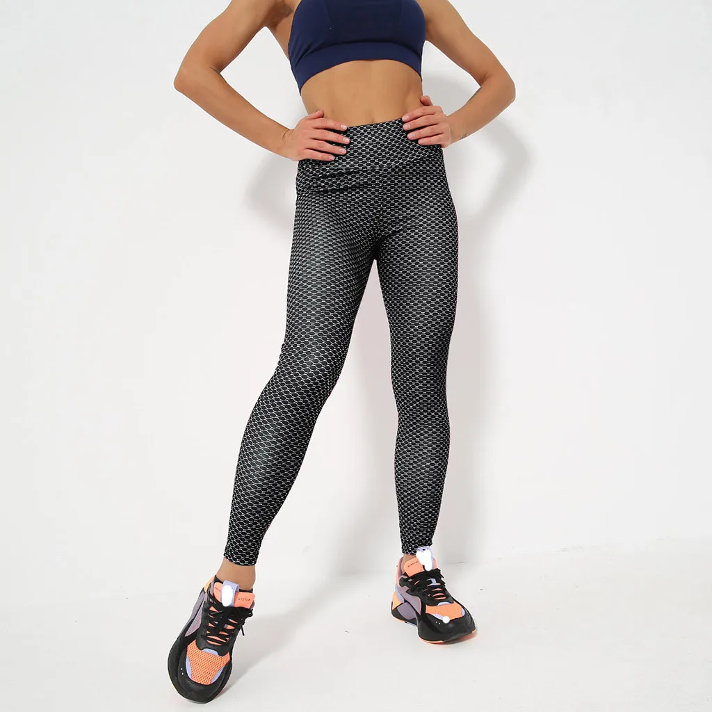 Pantalones Mujer Verano 2019 Largos Ajustadas Patchwork Yoga Deportes Pantalones Y Caderas Hilo Cintura Alta