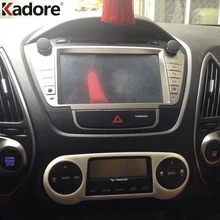 Для hyundai Tucson ix35 2011 2012 2013 ABS матовая Центральная панель управления крышка отделка интерьера автомобиля аксессуары наклейка