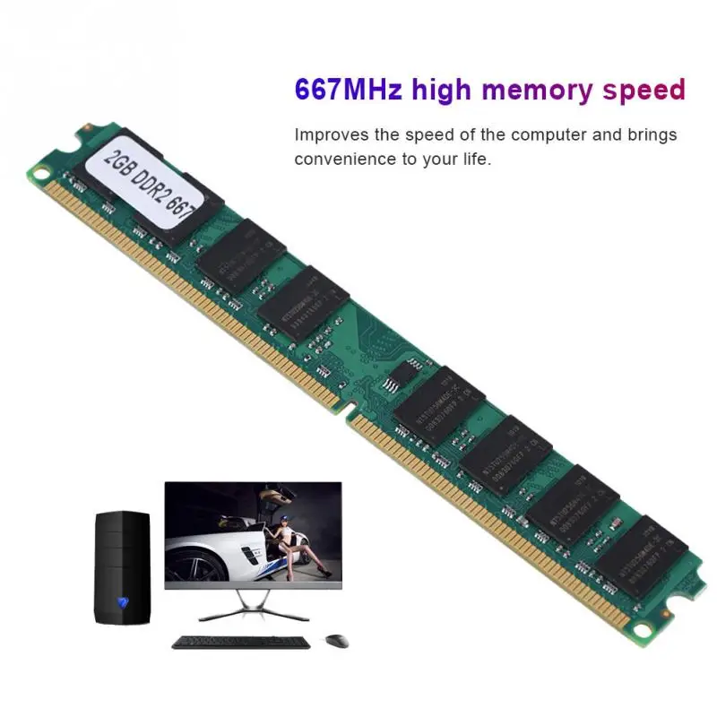 DDR2 2G 667MHz PC2 5300 Desktop Memory Ram 240Pin Module Board Specifiedin Memory Cards from