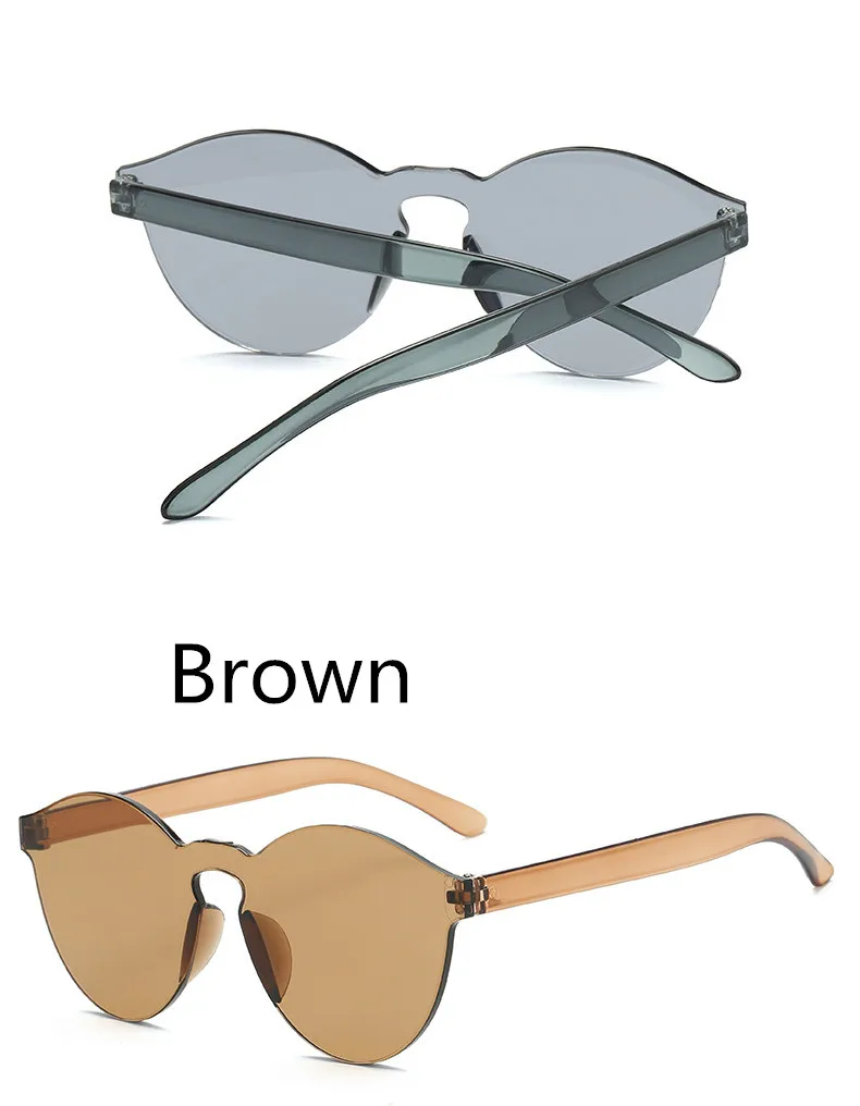 ASUOP2018 New Ladies Retro Cat Eye Fashion Glasses High-End Brand Travel Men's Transparent Sunglasses UV400 Round Color Sunglass (5)