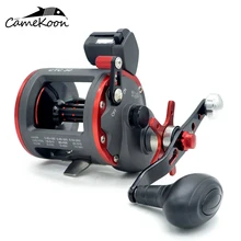 CAMEKOON Trolling Reel With Line Counter Saltwater Degree Wind Ocean Fishing Reel