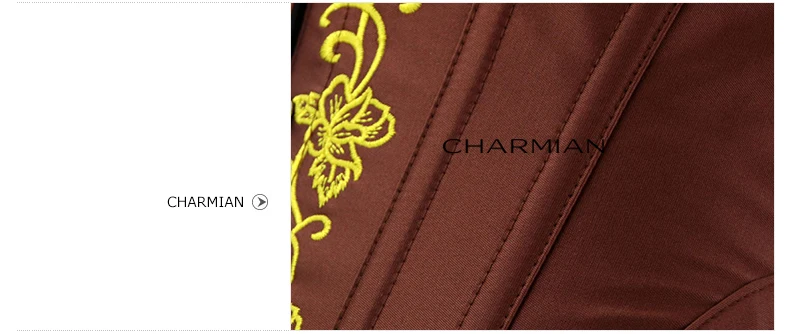 Charmian женский сексуальный ретро готический корсет винтажная Цветочная вышивка овербюст корсеты и бюстье Топ корсет для тренировки на талию
