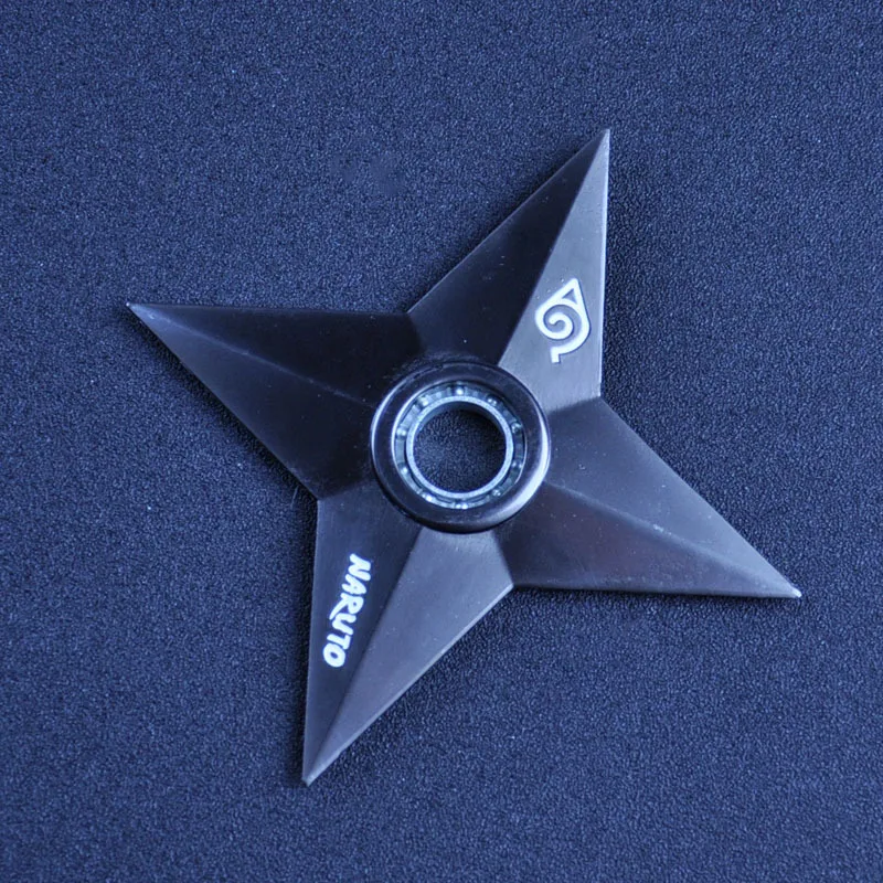 

High Quality Black Naruto Shuriken Zinc Alloy Uzumaki Rotary Dart Gift