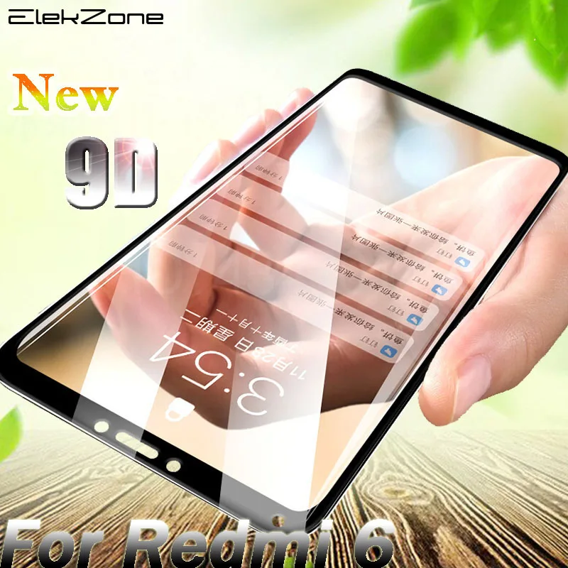 9D Protective Film For Redmi 6 Tempered Glass Anti-fingerprint For Xiaomi Redmi 6 Screen Protector Black Glass Cover Screen Film (1)