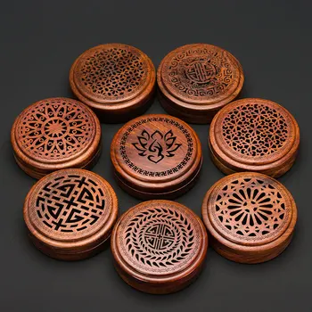 

PINNY Vietnam Rosewood Incense Burner 2 And 4 Hours Coil Censer Tea House And Home Decoration Wooden Incense Base Wood Crafts