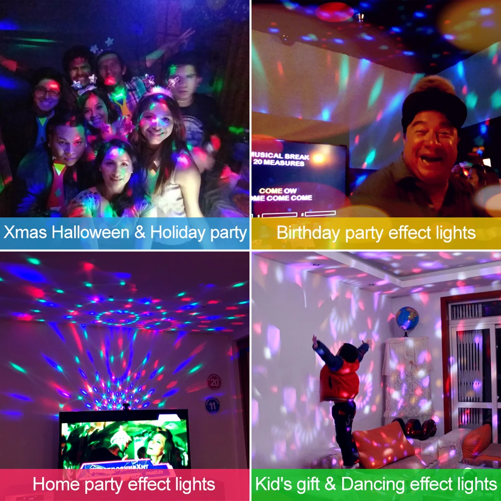 Controle de ir Controle de Música Iluminação de Palco Luz de Discoteca Colorida Entretenimento Discoteca dj Disco Bola Feixe Natal Festa Usb Dc5v 13 dj, disco, bola, feixe, natal, festa, iluminação de palco