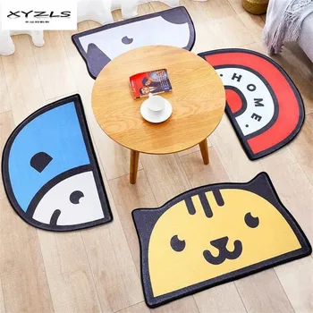

XYZLS Creative Cartoon Animal Pattern Rugs Anti-slip Doormat Soft Flannel Carpets for Living Room Bedroom tapete