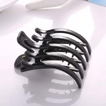 

New Fashion Women Lady Girls Simple Non Slip Grip Large 5 Claws Black Hair Clip Clamp Hairpin Accessories Styling Tools