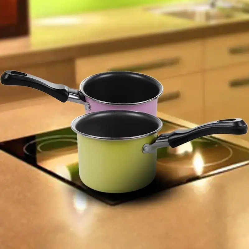 11,3 см мини молоко не липкий нагревательный горшок металл углеродистая сталь плоское дно портативный яичный суп кухонные инструменты для приготовления пищи