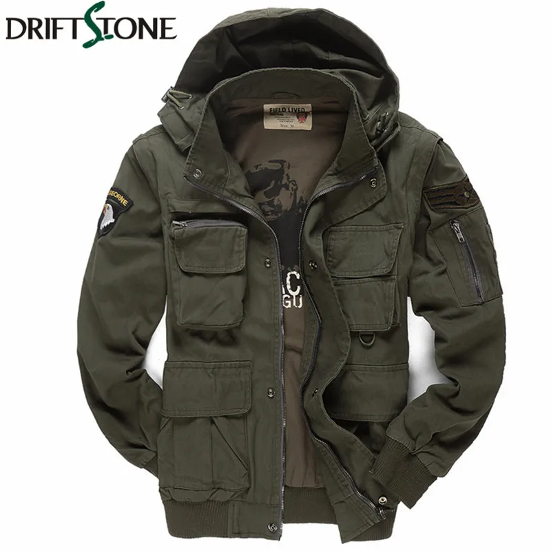 Kopen Mannen Militaire Jas 101 Luchtmacht Piloten Army Jacket Casual Jacket Winter Uitloper Jassen Mouwen Detachble