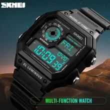 Countdown Compass Sport Watch SKMEI Mens Watches Top Brand Luxury Men Wrist Watch Waterproof LED Electronic Digital Male Watch