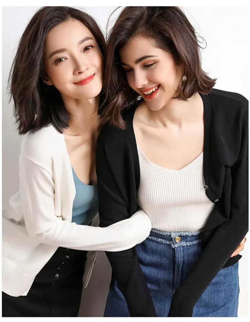 新款针织衫_2019新款女士针织衫开衫v领上衣时尚外套一件代发---阿里巴巴_07