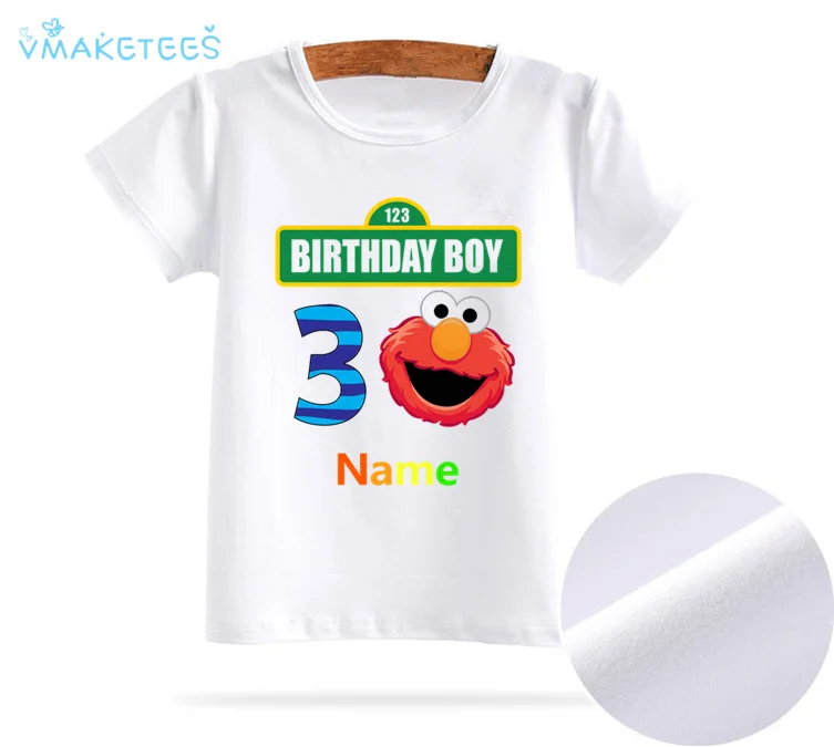 Детская футболка с принтом «Улица Сезам» для мальчиков 1-9 лет, детская одежда с короткими рукавами, летняя футболка с забавным рисунком, ooo3084
