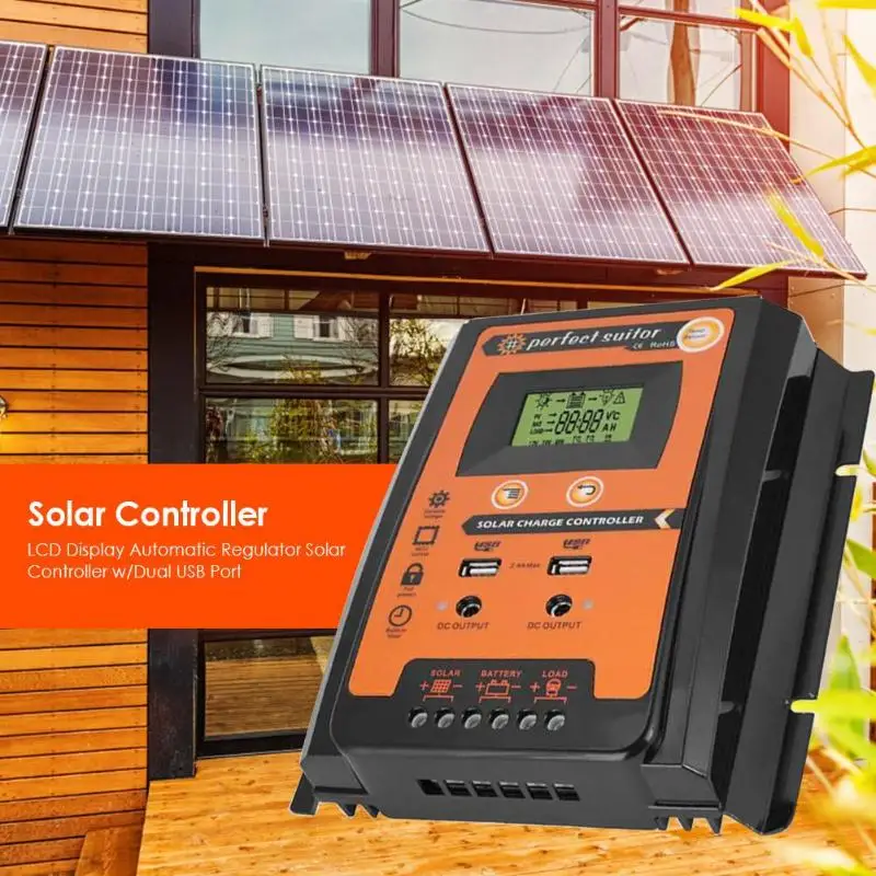 

12V24V 30A50A70A MPPT Solar Charge Controller Solar Panel Battery Regulator Dual USB LCD Display Top Quality charge controller
