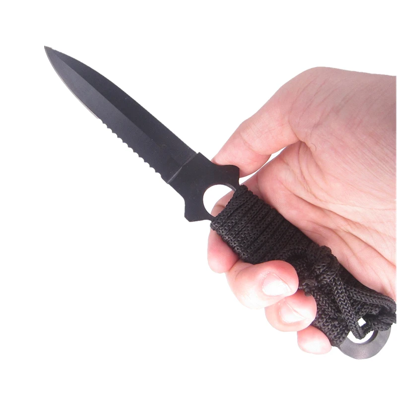 Military Army Fixed Blade Scuba Dive Knife Freedive Snorkle Outdoor Camp Hike Hunt Survive