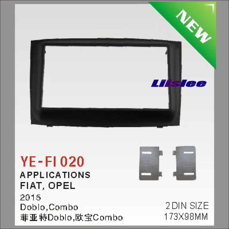 

Liislee For Fiat Doblo Opel Combo 2015 Aftermarket Radio Dash Board Kit 2 DIN ABS Plastic Fascias Car Audio Panel Frame Fascia