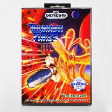 Thunder Force III 16 bit MD card with Retail box for Sega MegaDrive Video Game console system
