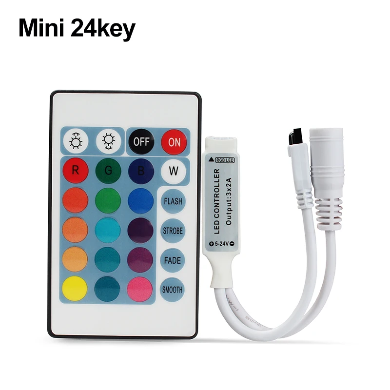 RGB ИК пульт дистанционного управления Мини 24key 44key DC12V для SMD 2835 3528 5050 5730 5630 3014