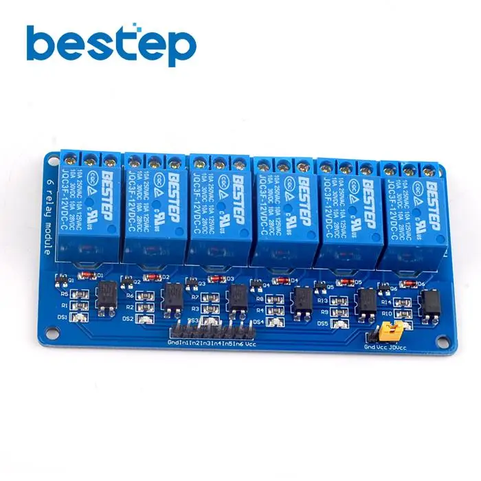 

5PCS New 6 Channel 12V Relay Module Relay Wxpansion Board 12V Low level Triggered 6Vhannel Relay Module