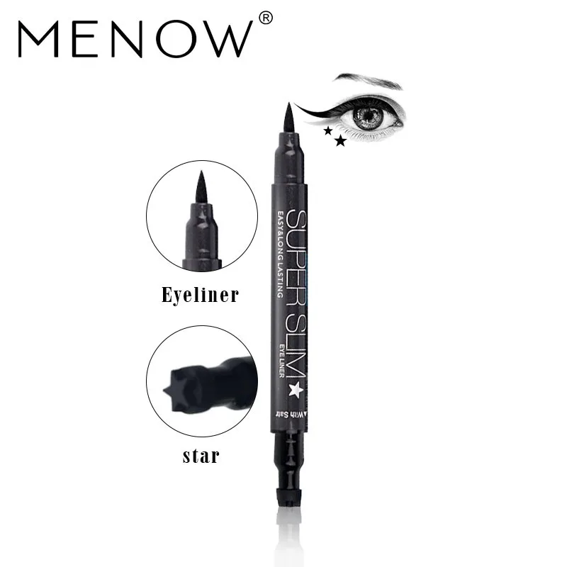 MENOW Brand Make up set 12Colors Waterproof Eyeliner Pencil Lip liner& Fashion Star Eye Liner&Silver Tube Curling Mascara 5435