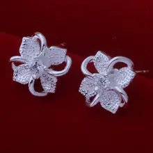 AE613 популярные серьги из стерлингового серебра 925 пробы, модное ювелирное изделие из серебра 925 пробы, красивый цветок/crtaljaa bbvajtca