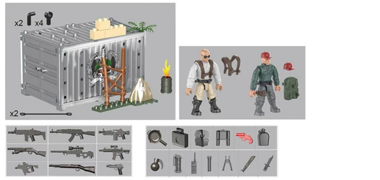 Военный Снежный Леопард коммандер строительный блок армейские фигурки Мега блоки в виде контейнера игрушечное оружие для мальчика подарок
