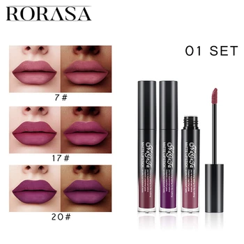 

3pcs/set Liquid Lipstick Waterproof Nude Matte Lipstick Velvet Glossy Lips Gloss Lipstick Lip Balm Sexy Cosmetic Beauty Makeup